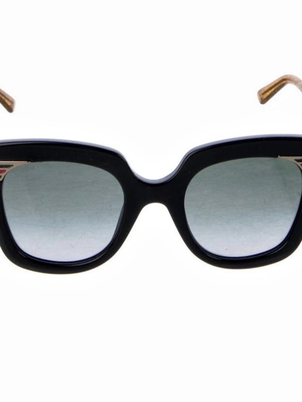 Gucci Square Sunglasses Black Acetate Sunglasses Like New